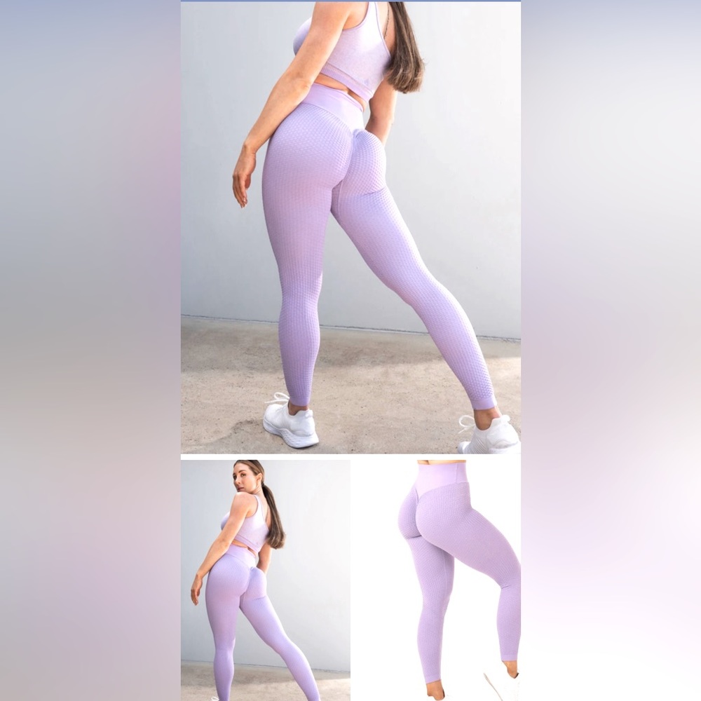 👀Ryderwear Honey Comb Scrunch Bum Leggings Lavender 🥰
